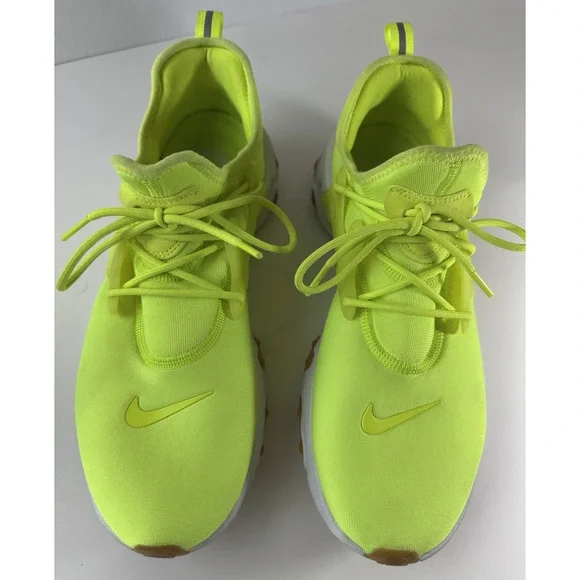 Nike Running Shoes Men's Size 11 React Presto AV2605-702 Neon Yellow Volt White - Picture 2 of 16